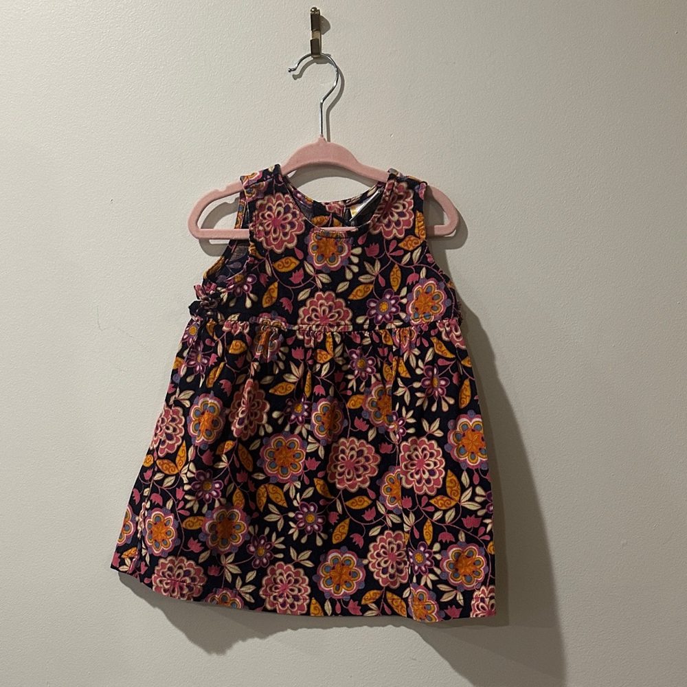 Hanna Andersson Floral Kids Dress - Pink and Orange